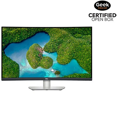 Boîte ouverte - Moniteur DEL UHD 4K AV incurvé GTG 4 ms FreeSync 60 Hz de 31,5 po de Dell (S3221QS) - Argenté platine
