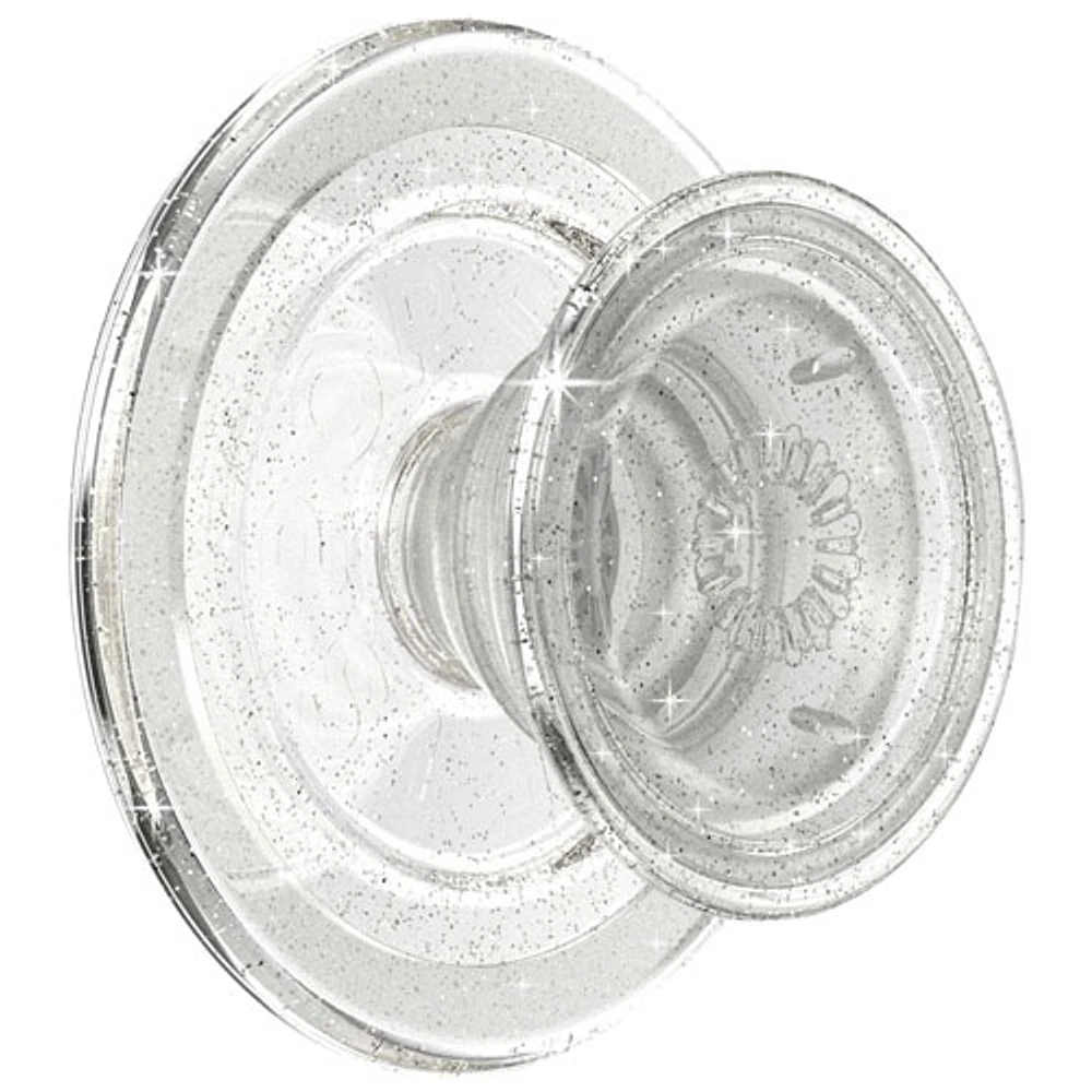 PopSockets PopGrip Universal Cell Phone Expanding Grip & Stand with MagSafe - Clear Glitter