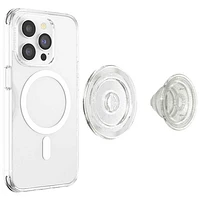 PopSockets PopGrip Universal Cell Phone Expanding Grip & Stand with MagSafe - Clear Glitter