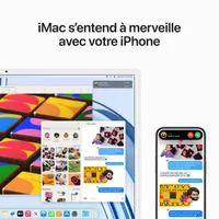 Apple iMac 24" (Fall 2023) - Silver (Apple M3 Chip / 10-Core GPU / 512GB SSD / 8GB RAM) - French