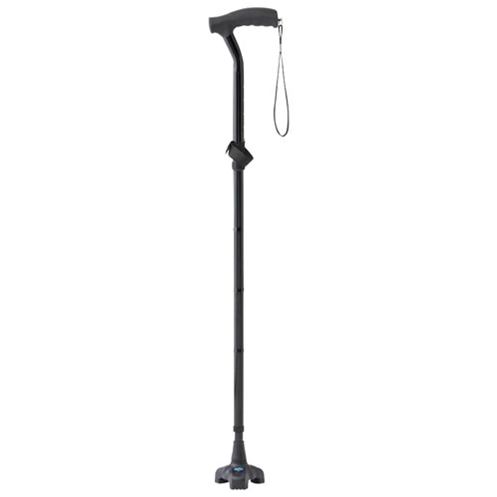 Canne ergonomique réglable et repliable de Medline - Noir