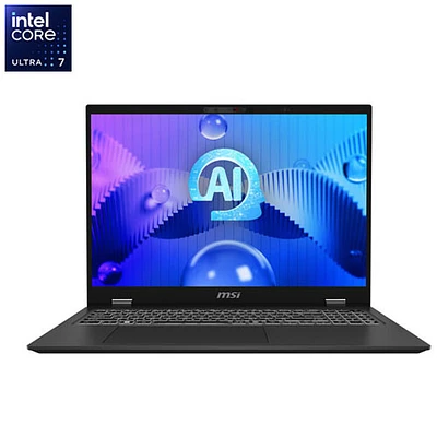Portable QHD+ 16 po Prestige AI de MSI - Gris stellaire (Core Ultra 7 d'Intel - Édition Evo/SSD 2 To/RAM 32 Go/Win 11)