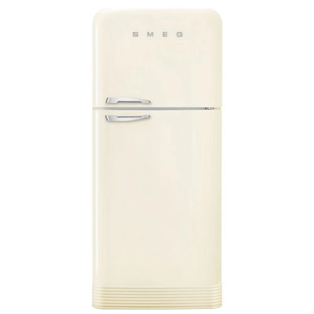 Smeg Retro 32" 19.2 Cu. Ft. Top Freezer Refrigerator with Ice Dispenser (FAB50URCR3) - Cream
