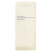 Smeg Retro 32" 19.2 Cu. Ft. Top Freezer Refrigerator with Ice Dispenser (FAB50URCR3) - Cream
