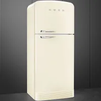 Smeg Retro 32" 19.2 Cu. Ft. Top Freezer Refrigerator with Ice Dispenser (FAB50URCR3) - Cream