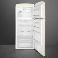 Smeg Retro 32" 19.2 Cu. Ft. Top Freezer Refrigerator with Ice Dispenser (FAB50URCR3) - Cream