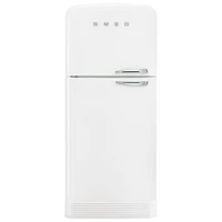 Réfrigérateur à congélateur supérieur 19,2 pi³ 32 po à distributeur de glaçons rétro de Smeg (FAB50ULWH3) - Blanc