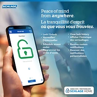 Serrure intelligente à pêne dormant Wi-Fi Encode Plus de Schlage - Nickel satiné