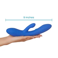 Vibromasseur double de luxe de plusOne - Bleu