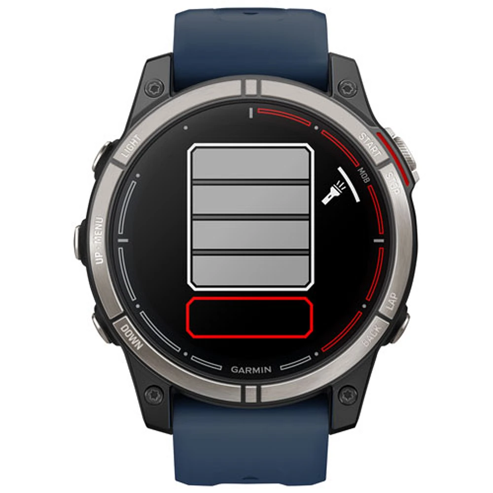 Montre intelligente nautique Bluetooth de 47 mm Quatix 7 Pro de Garmin - Bleu marine