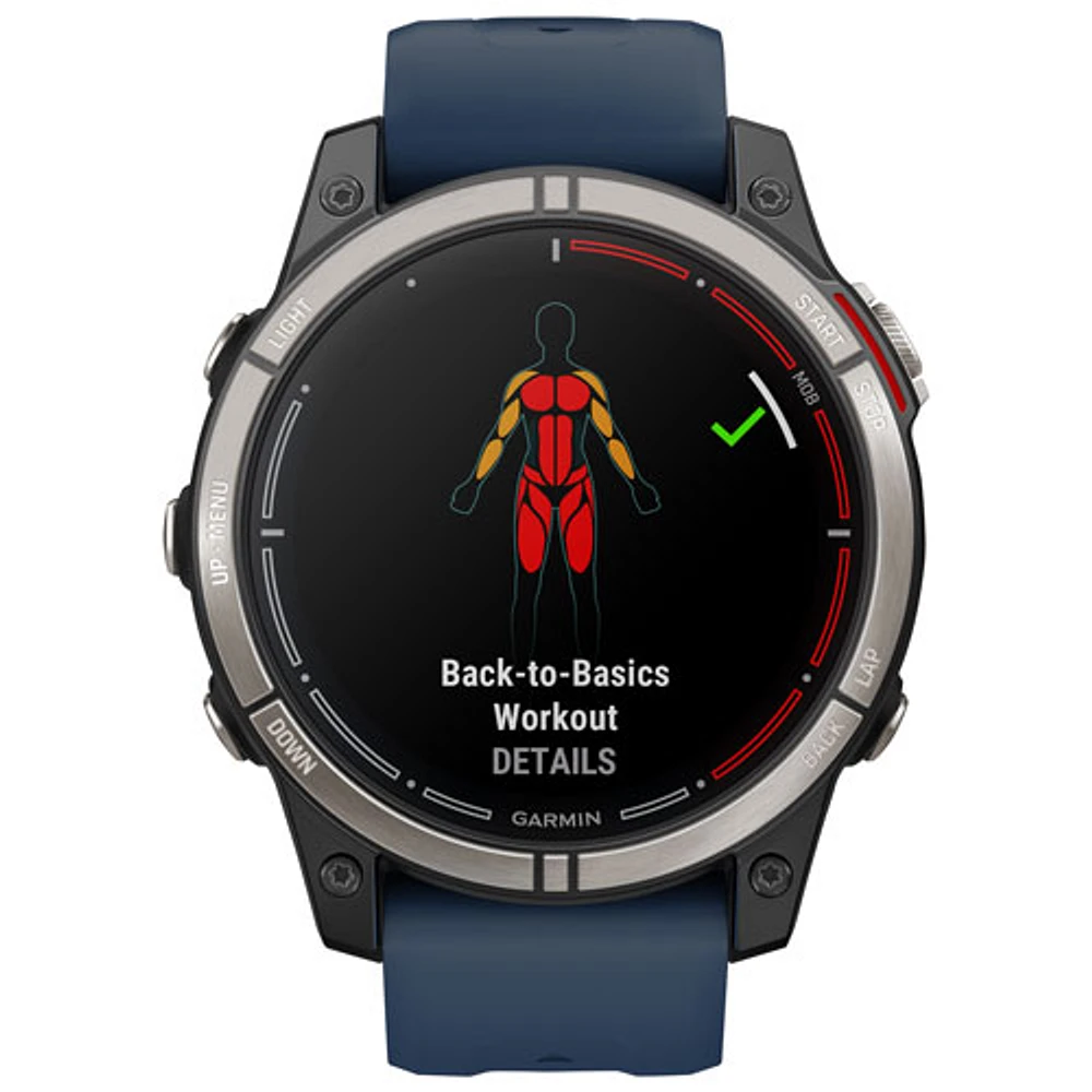 Montre intelligente nautique Bluetooth de 47 mm Quatix 7 Pro de Garmin - Bleu marine