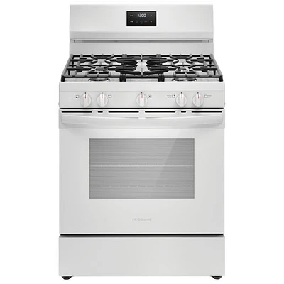 Frigidaire 30" 5.1 Cu. Ft. 5-Burner Freestanding Gas Range (FCRG3052BW) - White
