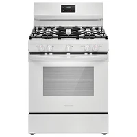 Frigidaire 30" 5.1 Cu. Ft. 5-Burner Freestanding Gas Range (FCRG3052BW) - White