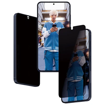 Protecteur d'écran en verre DualPrivacy de PanzerGlass pour Galaxy S24 - Transparent/Noir