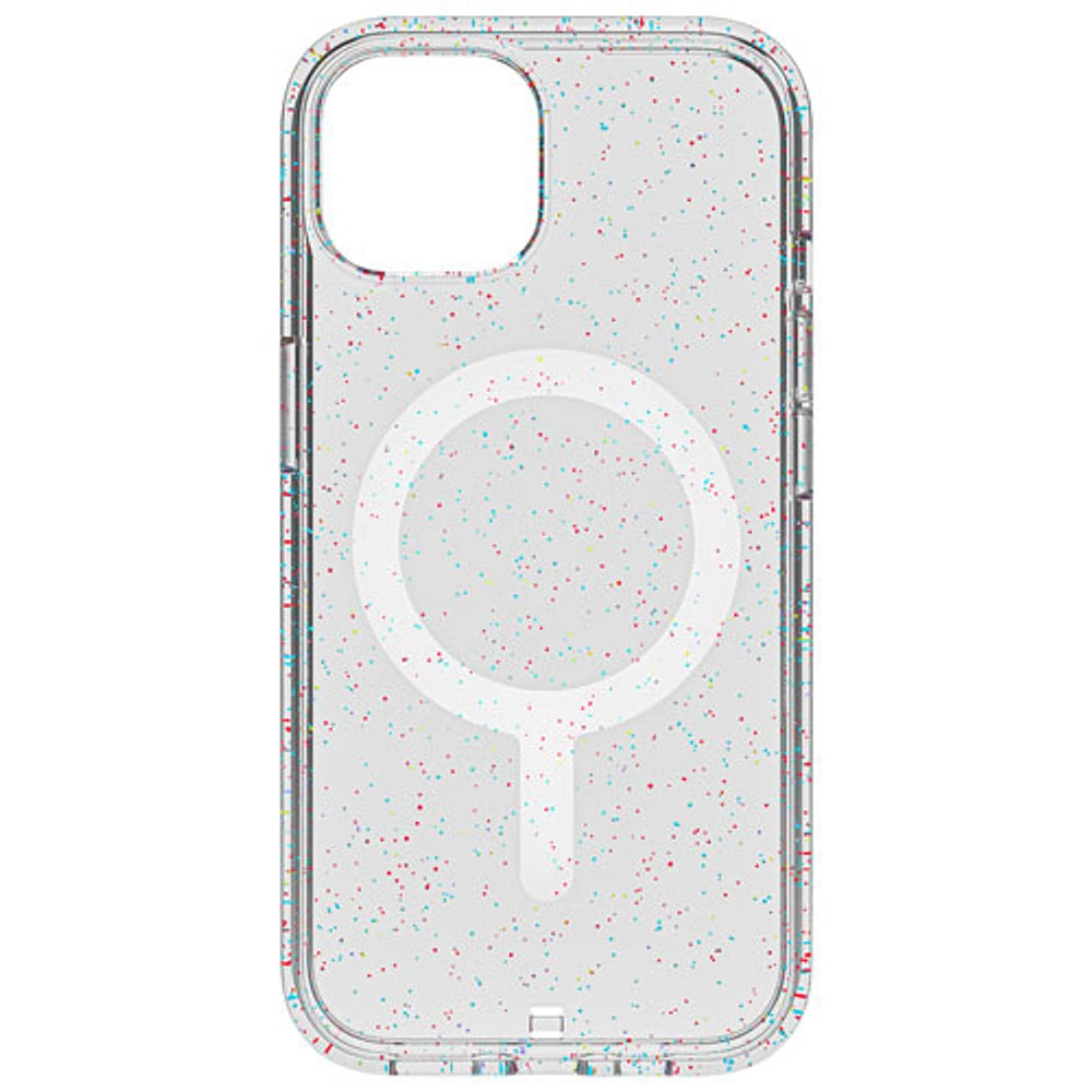 BodyGuardz Carve Fitted Hard Shell Case with MagSafe for iPhone 15 - Silver Sparkle