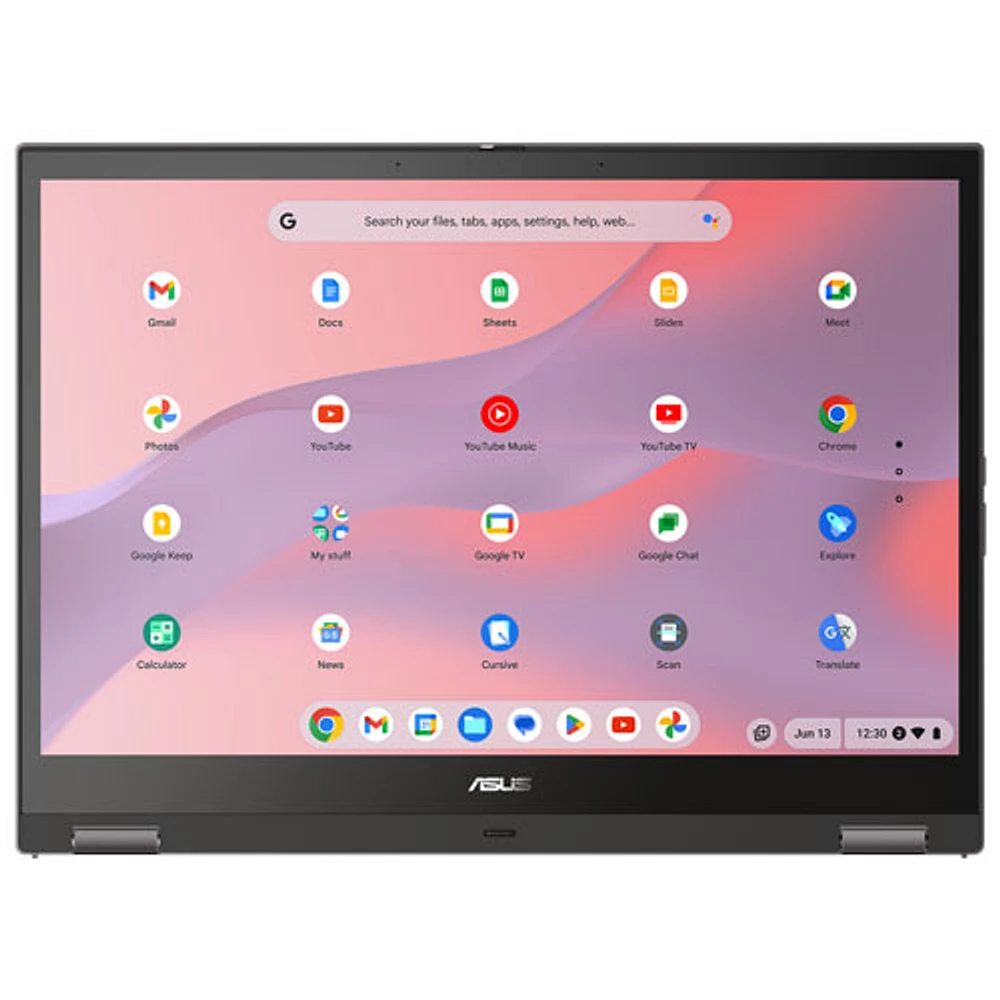 Chromebook Plus à écran tactile 14 po CM34 Flip d'ASUS avec Gemini Advanced pendant 1 an (Ryzen 5 7520C d'AMD/SSD 256 Go/RAM 8 Go)