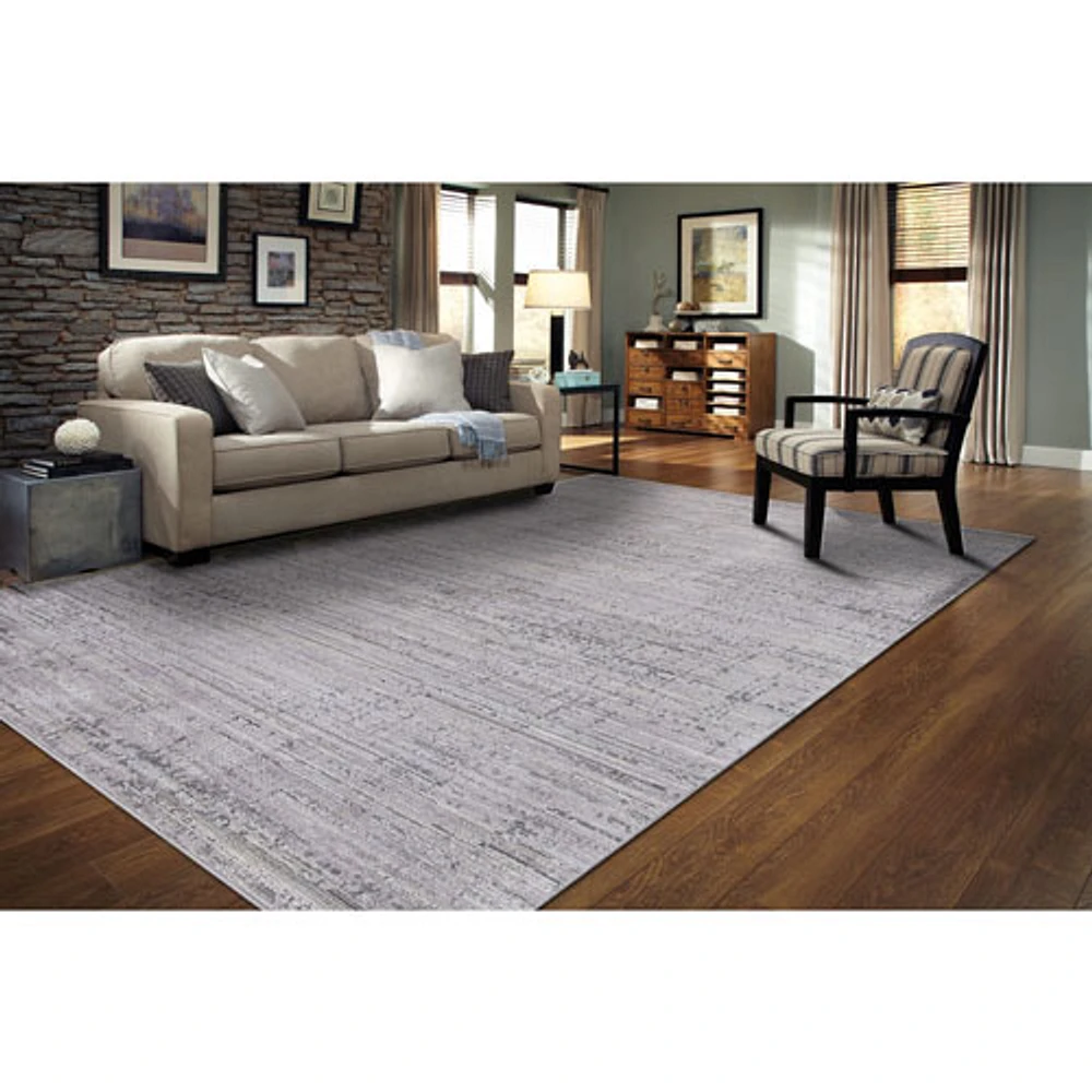 Carpette de 8 x 11 pi Elina - Gris/Noir