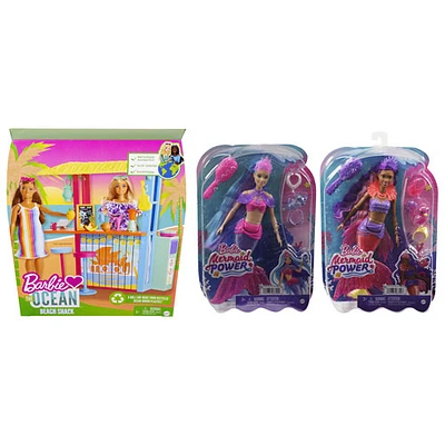 Ensemble de jeu Barbie Loves the Ocean Beach Shack de Mattel