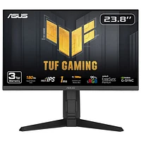 Moniteur de jeu G-Sync FreeSync DEL IPS HD intégrale 180 Hz de 23,8 po TUF d'ASUS avec temps de réponse de 1 ms gris à gris (VG249QL3A)