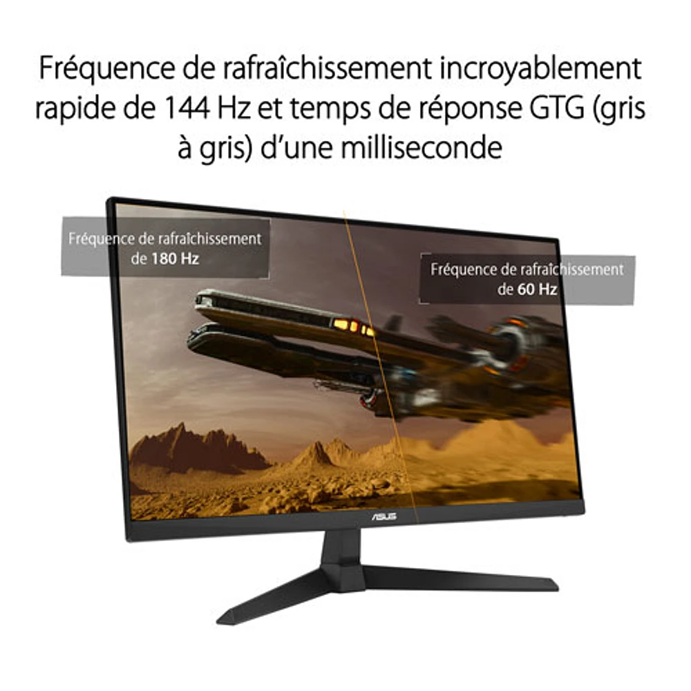 Moniteur de jeu DEL IPS HD intégrale 180 Hz de 23,8 po TUF d'ASUS avec temps de réponse de 1 ms gris à gris (VG249Q3A)