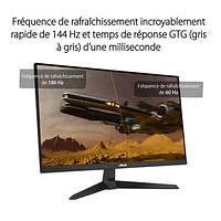 Moniteur de jeu DEL IPS HD intégrale 180 Hz de 23,8 po TUF d'ASUS avec temps de réponse de 1 ms gris à gris (VG249Q3A)