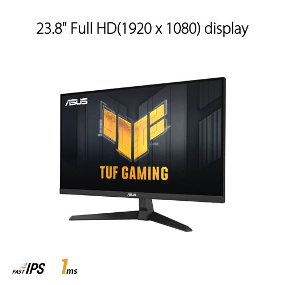 Moniteur de jeu DEL IPS HD intégrale 180 Hz de 23,8 po TUF d'ASUS avec temps de réponse de 1 ms gris à gris (VG249Q3A)