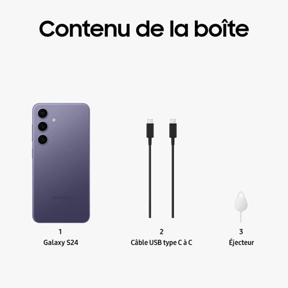 Galaxy S24 de 128 Go de Samsung - Violet cobalt - Déverrouillé