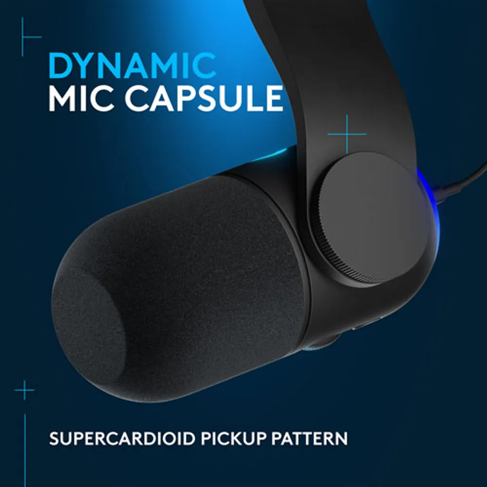 Logitech G Yeticaster GX Dynamic Supercardioid Gaming LIGHTSYNC RGB Gaming Microphone & Boom Arm Bundle - Only at Best Buy