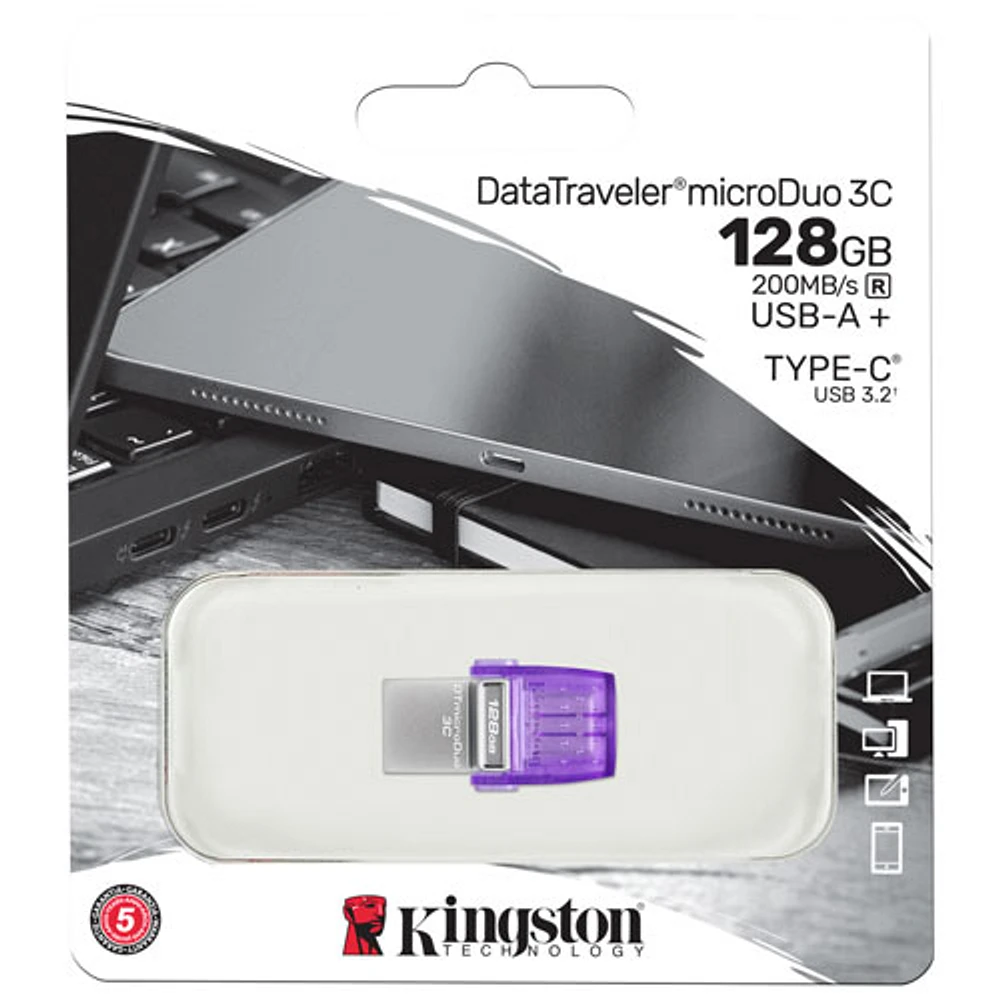 Clé USB 3.2 DataTraveler microDuo 3C de Go de Kingston