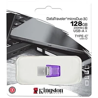 Kingston DataTraveler microDuo 3C 128GB USB 3.2 Flash Drive