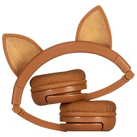 Casque d'écoute Bluetooth BuddyPhones PlayEars+d'Onanoff - Renard brun