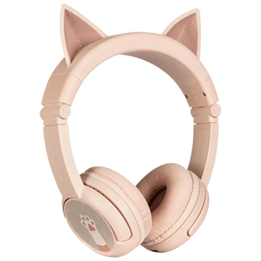 Casque d'écoute Bluetooth BuddyPhones PlayEars+d'Onanoff - Chat rose