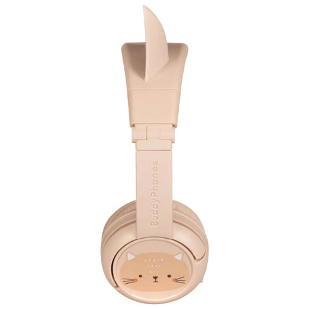Casque d'écoute Bluetooth BuddyPhones PlayEars+d'Onanoff - Chat rose