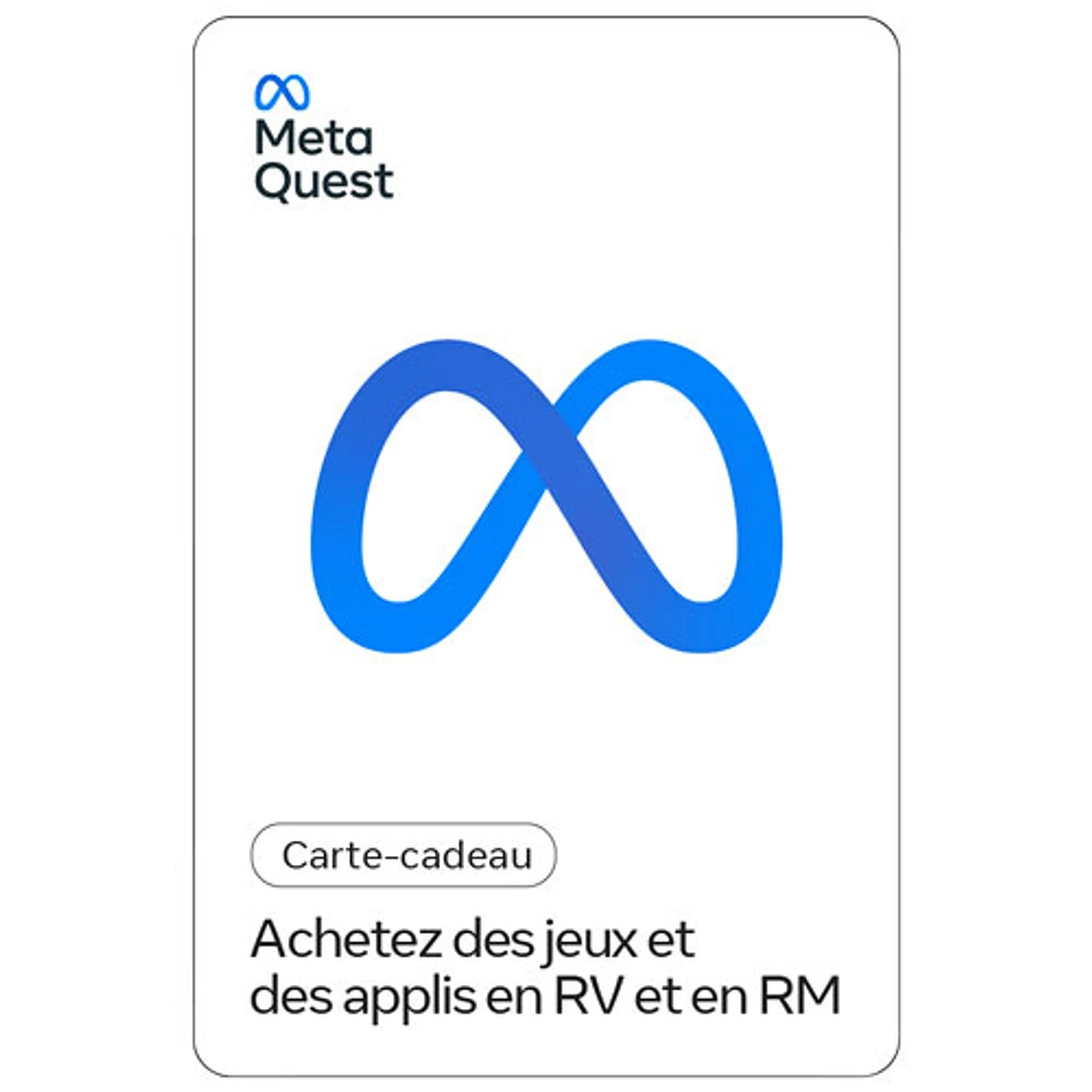 Carte-cadeau Meta Quest - 30 $ - Téléchargement