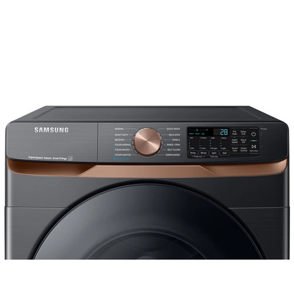 Samsung 5.8 Cu. Ft. High Efficiency Front Load Steam Washer (WF50BG8300AVUS) - Black Stainless Steel