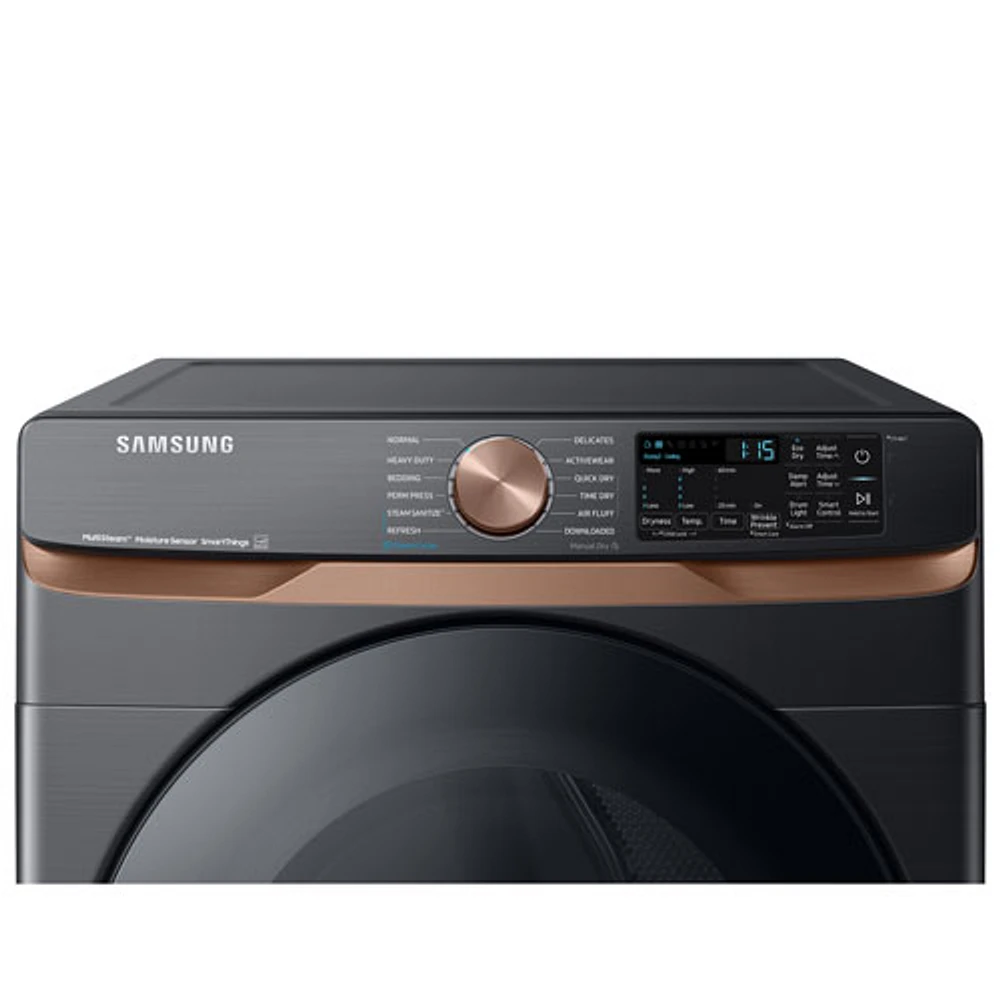 Sécheuse électrique à vapeur de 7,5 pi³ de Samsung (DVE50BG8300VAC) - Acier inoxydable noir