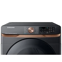 Sécheuse électrique à vapeur de 7,5 pi³ de Samsung (DVE50BG8300VAC) - Acier inoxydable noir