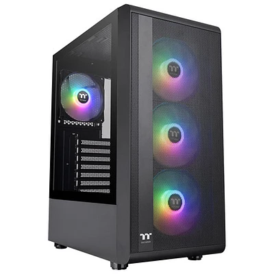 Thermaltake S200TG ARGB Plus Mid-Tower ATX Computer Case - Black