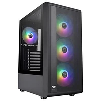 Thermaltake S200TG ARGB Plus Mid-Tower ATX Computer Case - Black
