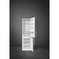 Smeg 24" 12.5 Cu. Ft. Bottom Freezer Refrigerator with LED Lighting (FC20UXDNE) - Stainless Steel