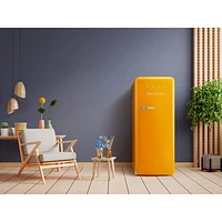 Smeg Veuve Clicquot 24" 9.9 Cu. Ft. Top Freezer Refrigerator with LED Lighting (FAB28URDYVC3) - Orange