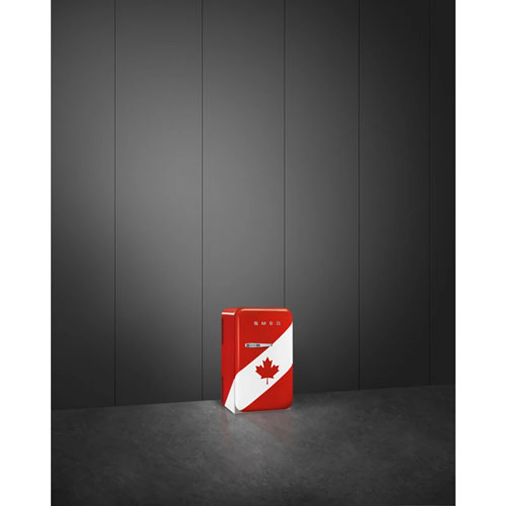 Smeg 16" 1.5 Cu. Ft. Under the Counter Refrigerator with LED Lighting (FAB5URDCA3) - Canada Flag - Only at Best Buy