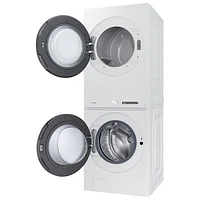 Samsung 5.3 Cu. Ft. Electric Washer & 7.6 Cu. Ft. Dryer Laundry Hub (WH46DBH550EWAC) - White - Only at Best Buy