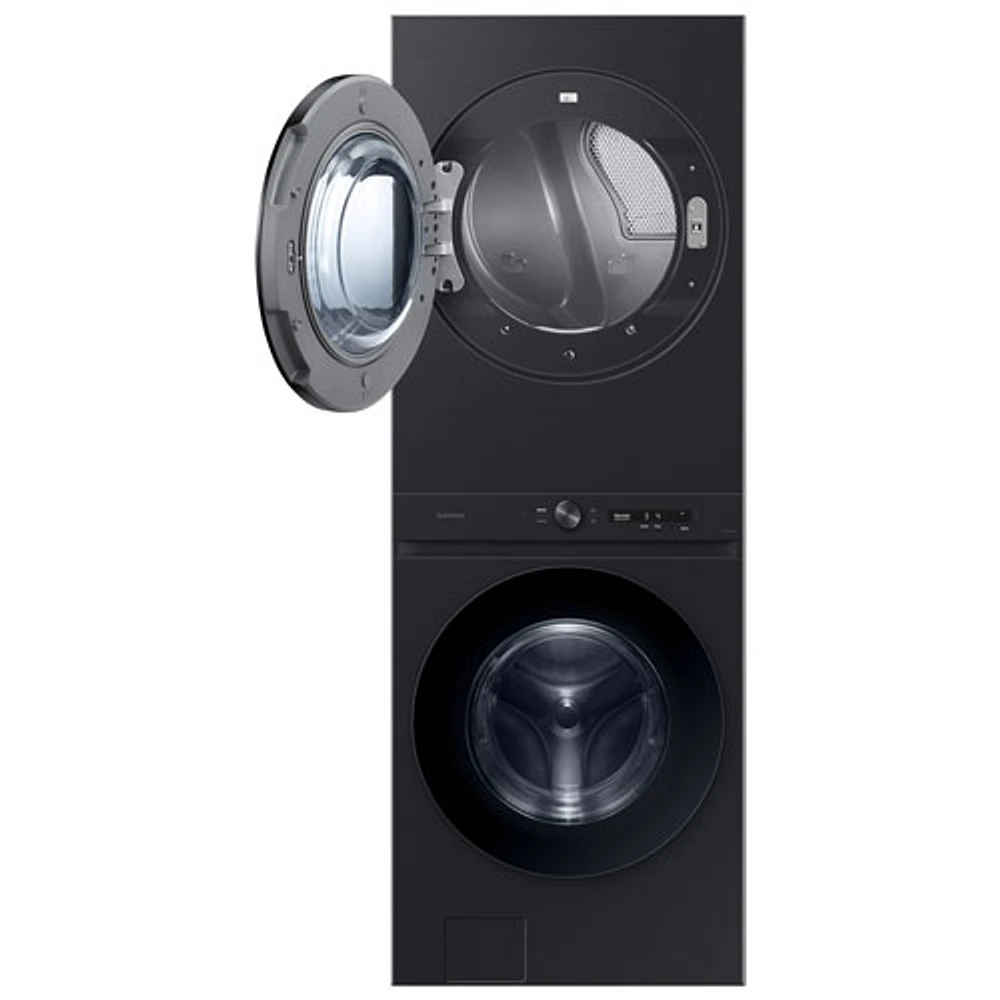 Samsung 5.3 Cu. Ft. Electric Washer & 7.6 Cu. Ft. Dryer Laundry Hub (WH46DBH550EVAC) - Black Stainless