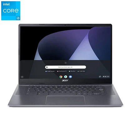 Portable Chromebook Plus 15,6 po d'Acer avec Gemini Advanced pendant 1 an (Core i3-1215U d'Intel/256 Go/RAM 8 Go/ChromeOS)
