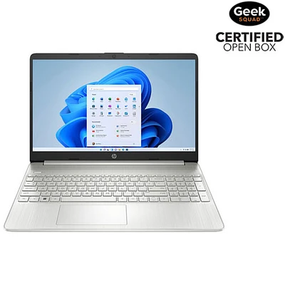 Boîte ouverte - Portable de 15,6 po de HP - Argenté naturel (Ryzen 7 5700U d'AMD/SSD 512 Go/RAM 16 Go/Carte graphique Radeon d'AMD)