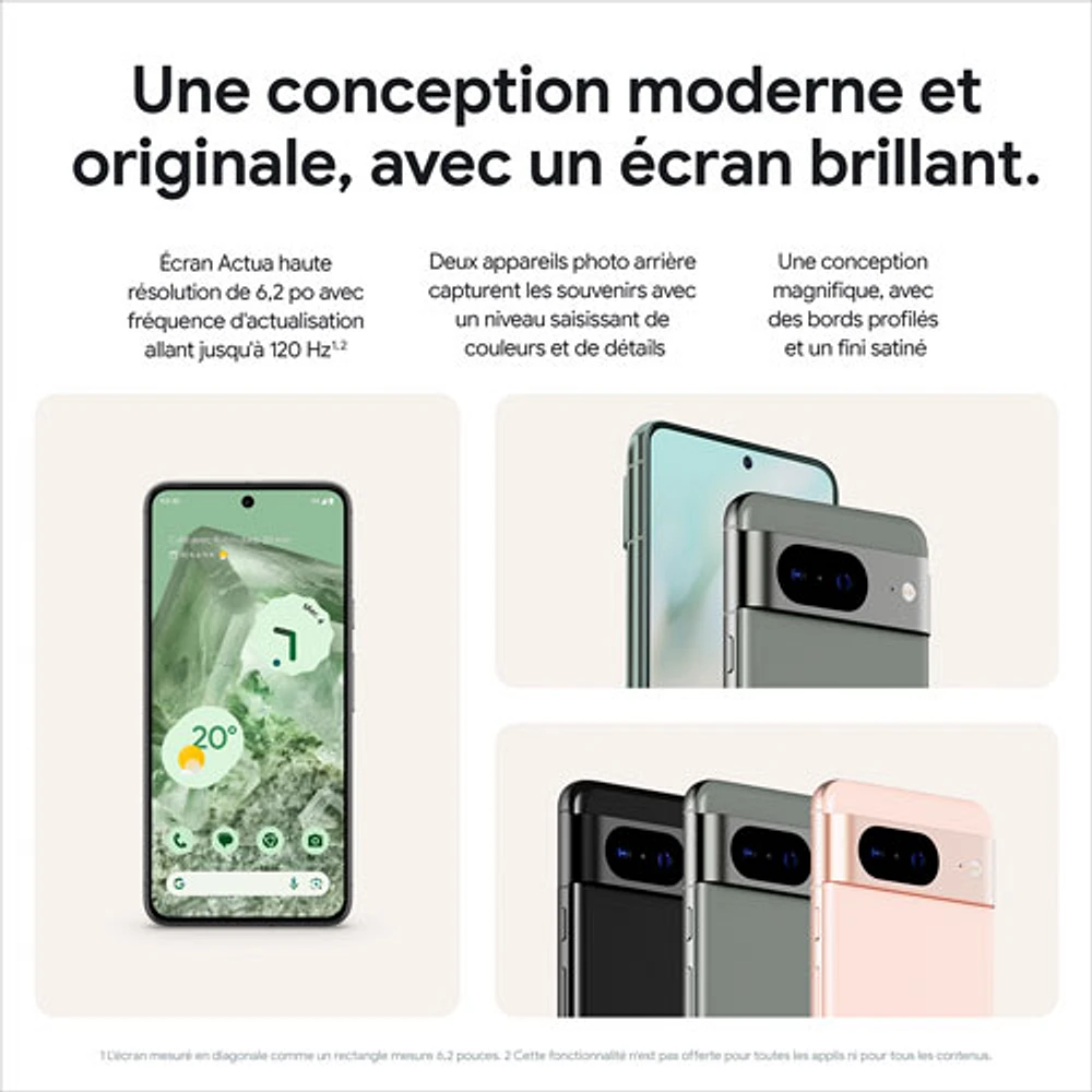 Pixel 8 de 128 Go de Google offert par Rogers - Noir volcanique - Financement mensuel