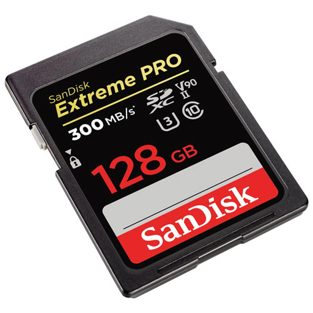 Carte mémoire SDXC Extreme Pro 128 Go UHS-II à 300 Mo/s de SanDisk