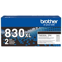 Brother Black Toner (TN830XL2PK) - 2 Pack