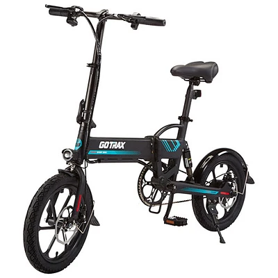 Vélo de ville électrique repliable B01 de Gotrax (moteur 350 W/vitesse maximale 25 km/h) - Noir